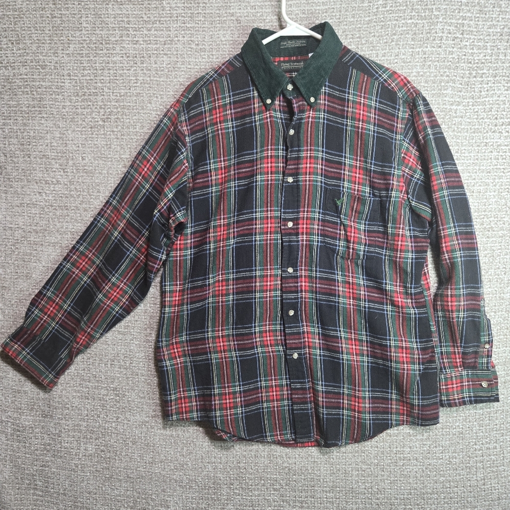 VINTAGE Fying Scotsman Flannel Button Down Shirt Size Large